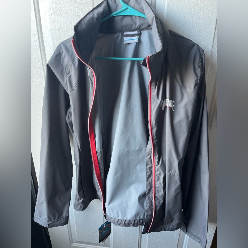 Columbia Women’s Ohio State Gray Windbreaker Jacket - Picture 2 of 6